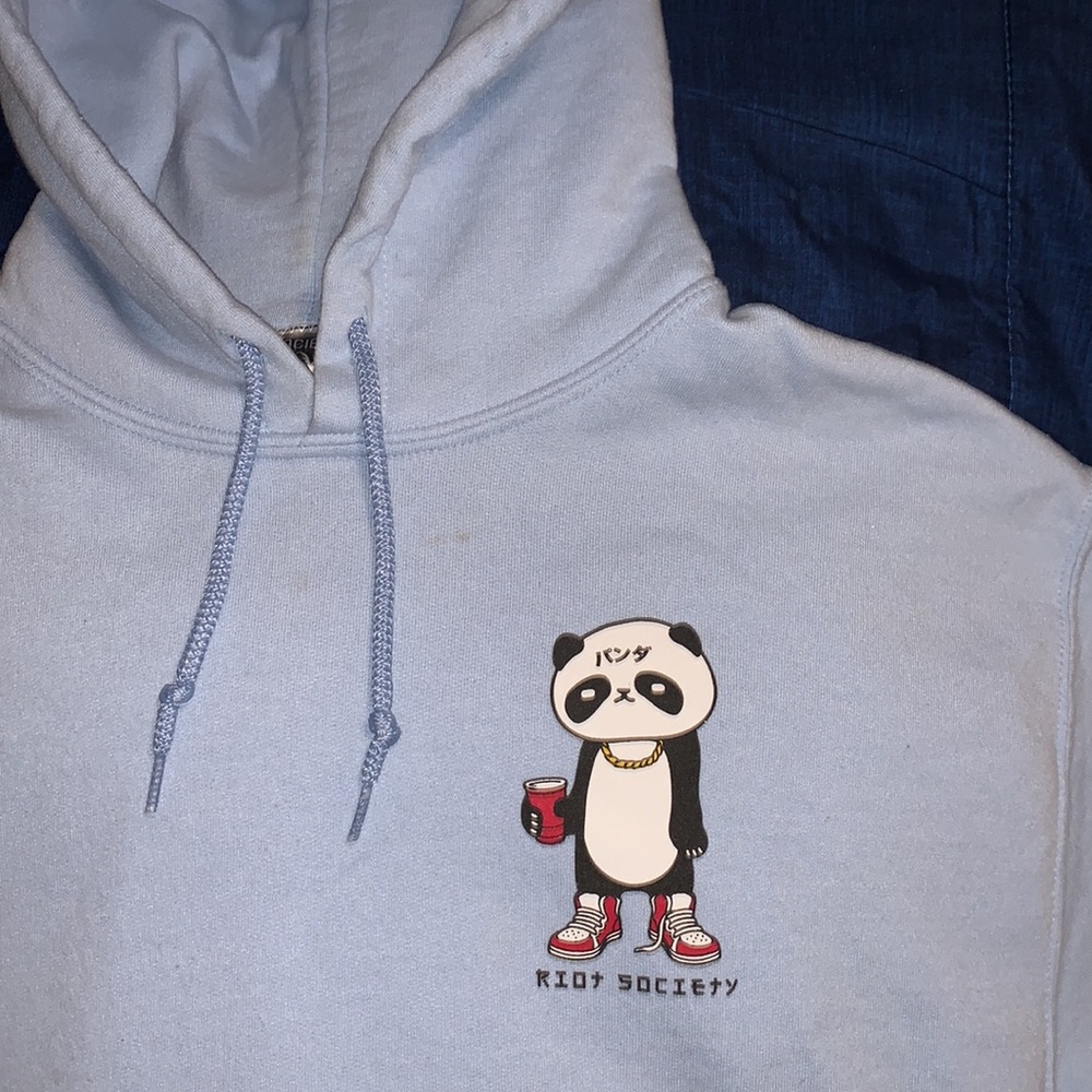 COPY - Riot Society Ramen baby blue hoodie (Size M)